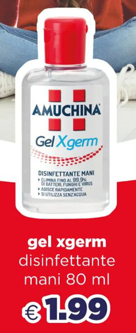 Acqua & Sapone Amuchina gel xgerm disinfettante mani 80 ml offerta