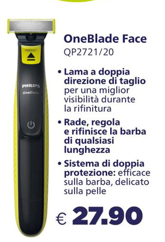 Acqua & Sapone Philips OneBlade Face QP2721/20 offerta