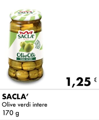 Iper Tosano Sacla' Olive verdi intere 170 g offerta