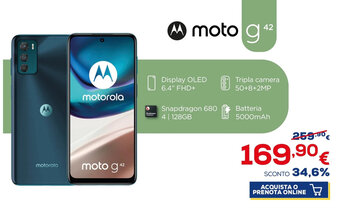 Euronics Motorola moto g 42 offerta