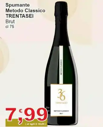 Sidis Trentasei Spumante Metodo Classico Brut cl 75 offerta