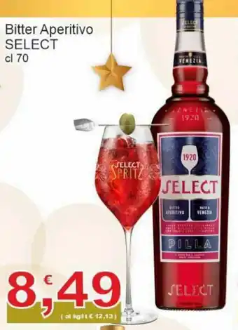 Sidis Select Bitter Aperitivo cl 70 offerta