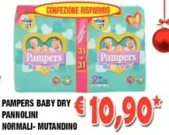 Cossuto Pampers Baby Dry Pannolini Normali-Mutandino offerta