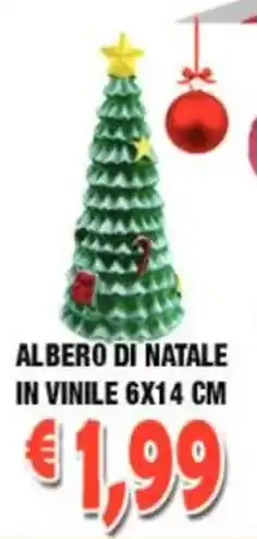 Albero di Natale in Vinile 6x14 cm