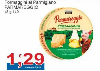 Sidis Parmareggio Formaggini al Parmigiano x8 g 140 offerta