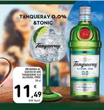 Spazio Conad Bevanda al gusto di gin tanqueray 0.0 alcohol free offerta