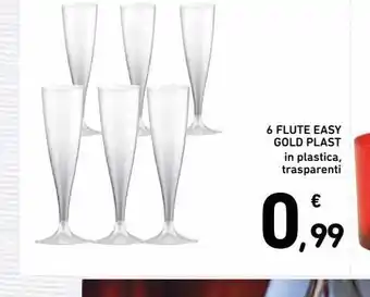 Spazio Conad 6 flute easy gold plast offerta