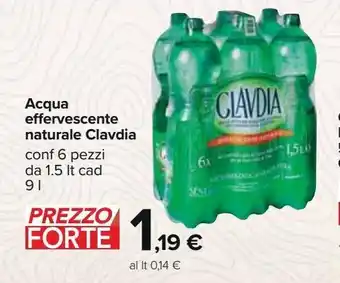 Carrefour Iper Acqua effervescente naturale clavdia offerta
