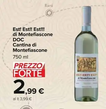 Carrefour Iper Est! est!! est!!! di montefiascone doc cantina di montefiascone offerta