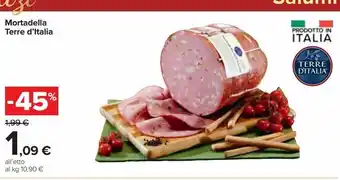 Carrefour Iper Mortadella terre d'italia offerta