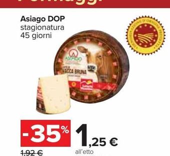 Carrefour Iper Asiago dop offerta