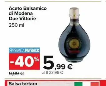 Carrefour Iper Aceto balsamico di modena due vittorie offerta