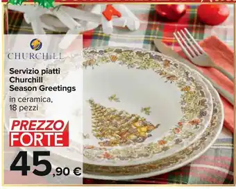 Carrefour Iper Servizio piatti churchill season greetings offerta
