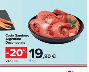 Code di gambero argentino decongelate