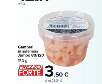 Gamberi in salamoia jumbo 80/120
