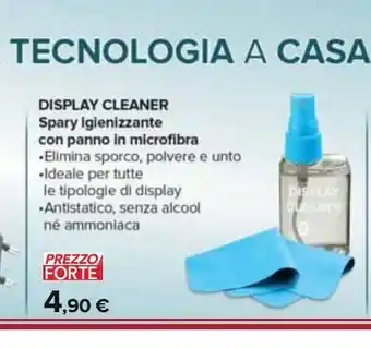 Carrefour Iper Display cleaner - spray igienizzante con panno in microfibra offerta