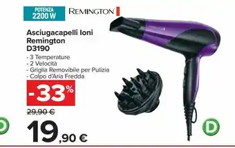 Asciugacapelli ioni remington d3190