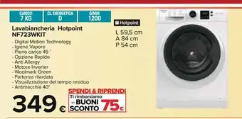 Carrefour Iper Lavatrice hotpoint nf723wkit offerta