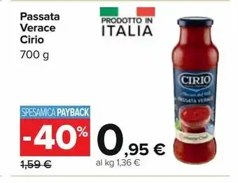 Carrefour Iper Passata verace cirio offerta