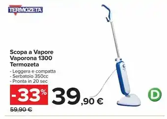 Carrefour Iper Scopa a vapore vaporona 1300 termozeta offerta