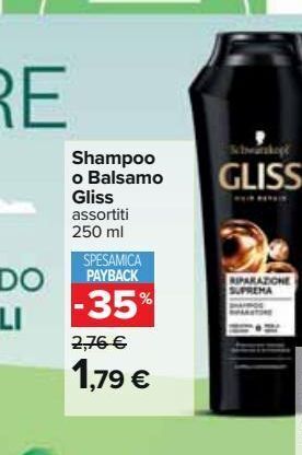 Carrefour Iper Shampoo o balsamo gliss offerta