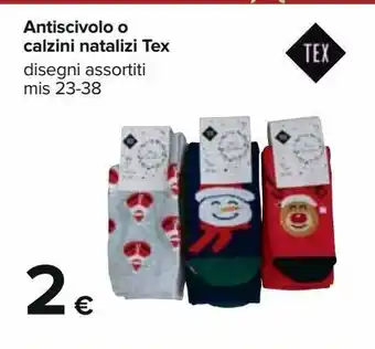 Carrefour Iper Antiscivolo o calzini natalizi tex offerta