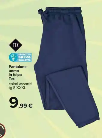 Carrefour Iper Pantaloni uomo in felpa tex offerta
