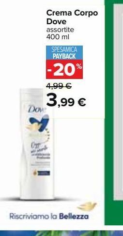 Carrefour Iper Crema corpo dove offerta