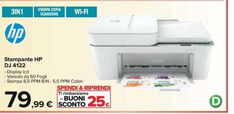 Carrefour Iper Stampante hp dj 4122 offerta
