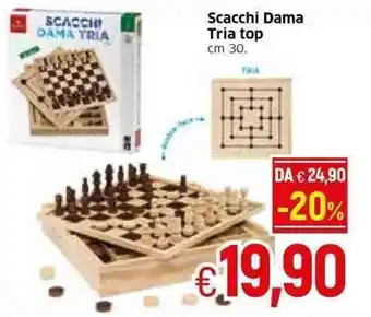 Galassia Scacchi Dama Tria top cm 30 offerta