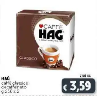 Deco Supermercati Hag Caffè Classico Decaffeinato 250g x 2 offerta