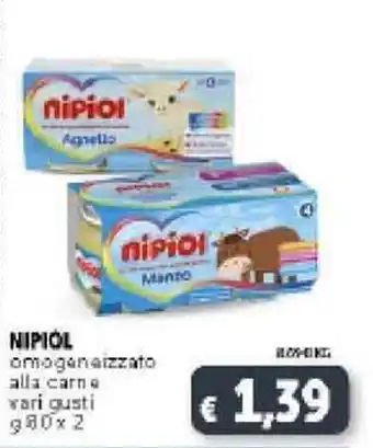 Deco Supermercati Nipiol Omogeneizzati Alla Carne vari gusti 80g x 2 offerta