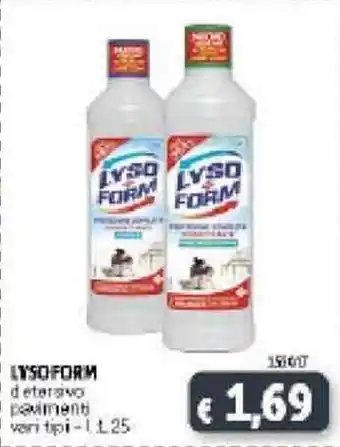 Deco Supermercati Lysoform Detersivo Pavimenti vari tipi 1,25L offerta