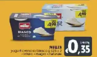 Deco Supermercati Müller Yogurt Cremoso Bianco 125g x 2 offerta