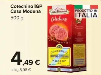 Carrefour Market Cotechino igp casa modena 500 g offerta