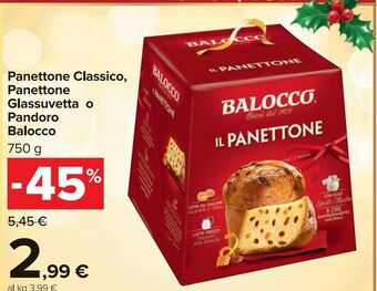 Carrefour Market Panettone classico panettone glassuvetta o pandoro  balocco 750 g offerta