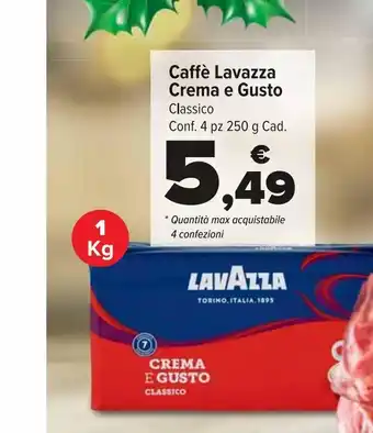 Carrefour Market Caffè lavazza crema e gusto offerta
