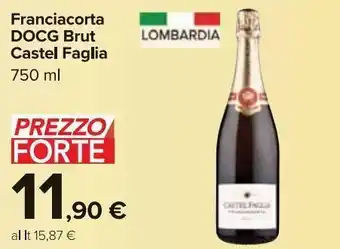 Carrefour Market Franciacorta docg brut castel faglia 750 ml offerta