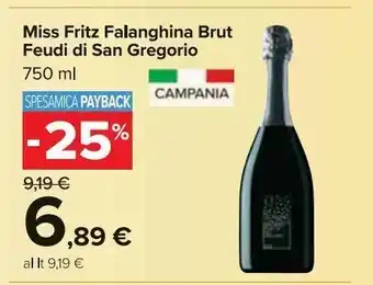 Carrefour Market Miss fritz falanghina brut feudi di san gregorio 750 ml offerta