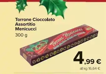Carrefour Market Torrone cioccolato assortito menicucci 300g offerta