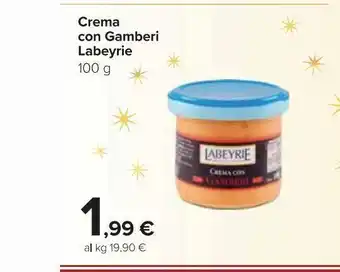 Carrefour Market Crema con gamberi labeyrie 100g offerta