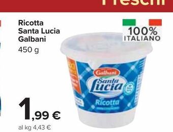 Carrefour Market Ricotta santa lucia galbani 450 g offerta