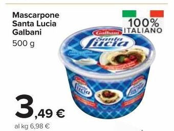 Carrefour Market Mascarpone santa lucia galbani 500 g offerta