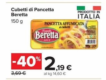 Carrefour Market Cubetti di pancetta beretta offerta