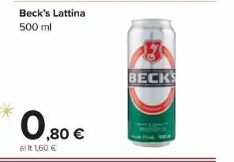 Carrefour Market Beck's latteria 500 ml offerta