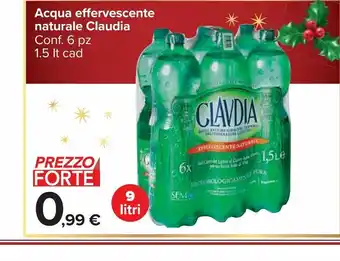 Acqua effervescente naturale claudia