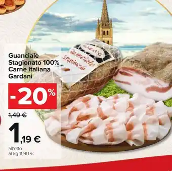 Carrefour Market Guanciale stagionato 100 % carne italiana gardani offerta