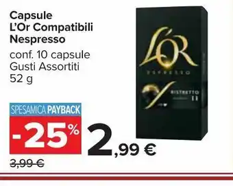 Carrefour Market Capsule l''or compatibili nespresso offerta