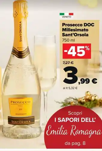 Carrefour Market Prosecco millesimato sant''orsola offerta