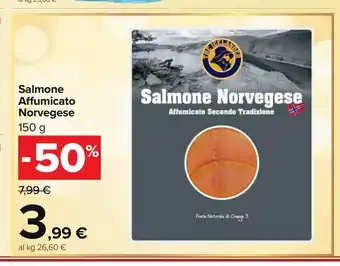Carrefour Market Salmone affumicato norvegese 150 g offerta